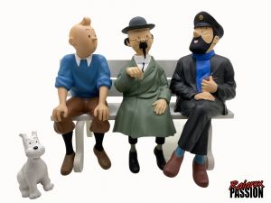 Tintin , Milou , Tournesol & Haddock Assis - Statuettes résine 30 cm