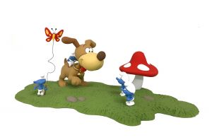 Puppy au pays des Schtroumpfs - Statuette résine 8 cm