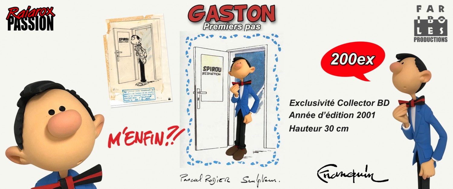 Gaston Premiers pas - Statuette résine H 30 cm