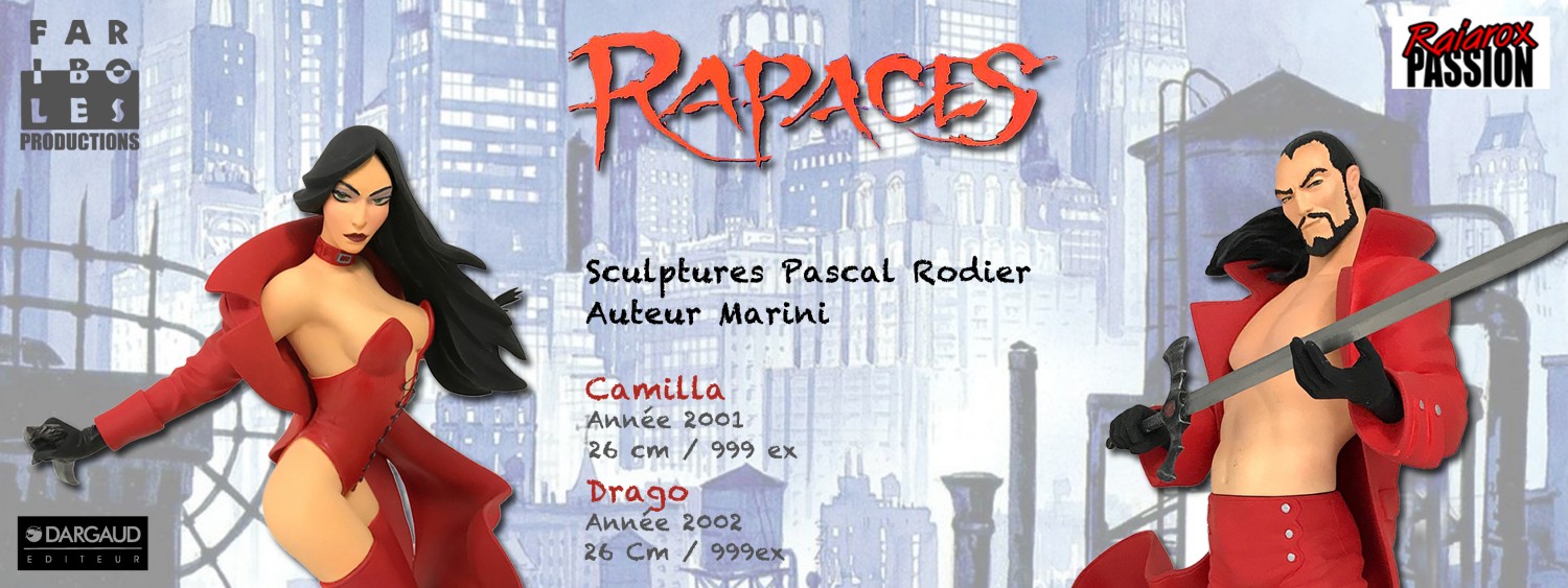 Drago & Camilla - Rapaces - Statuettes résine 26 cm