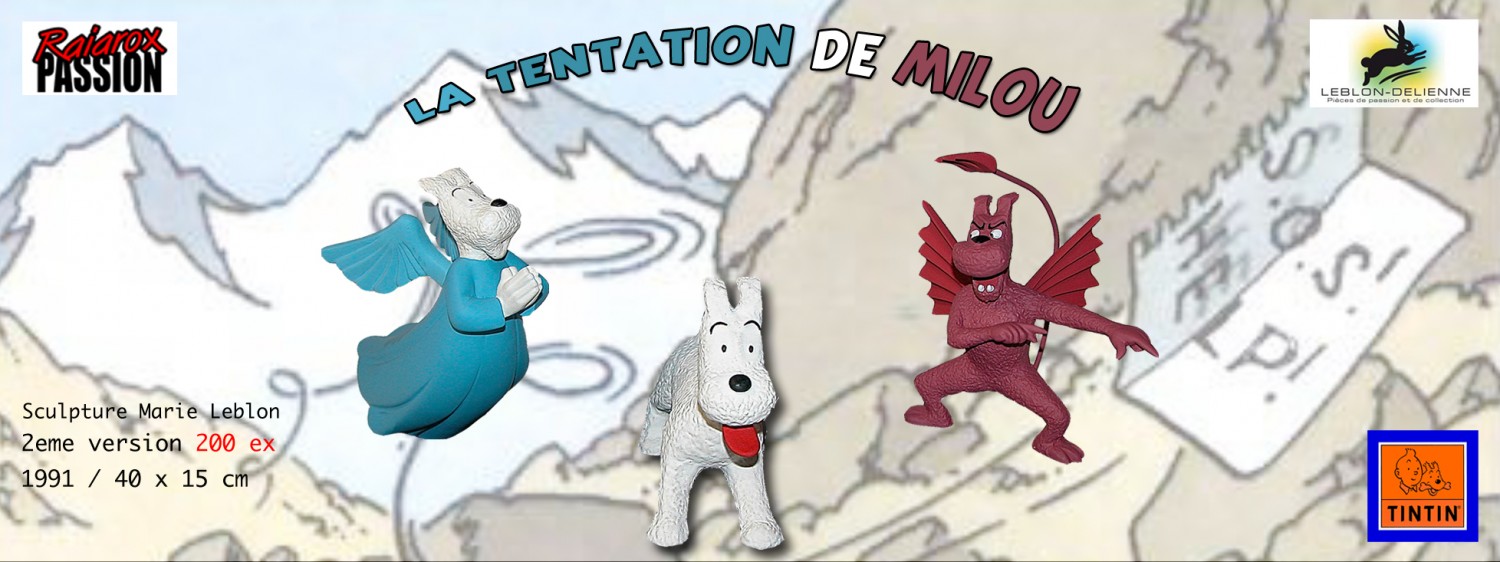 La tentation de Milou - Statuette résine