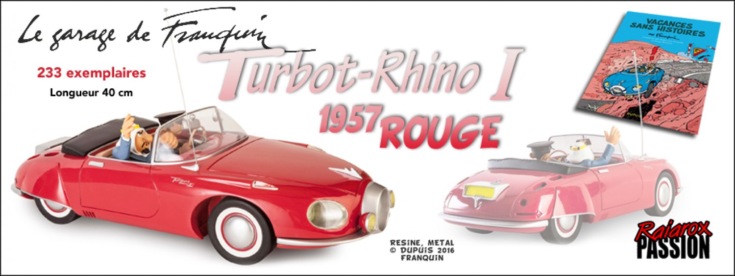 TURBOT-RHINO 1, ROUGE  1957 Résine, métal et bois. Longueur 40 cm.