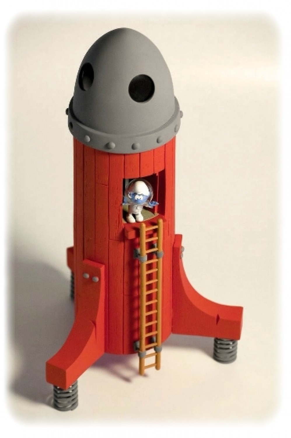 Fusée du Cosmoschtroumpf - statuette résine 28 cm
