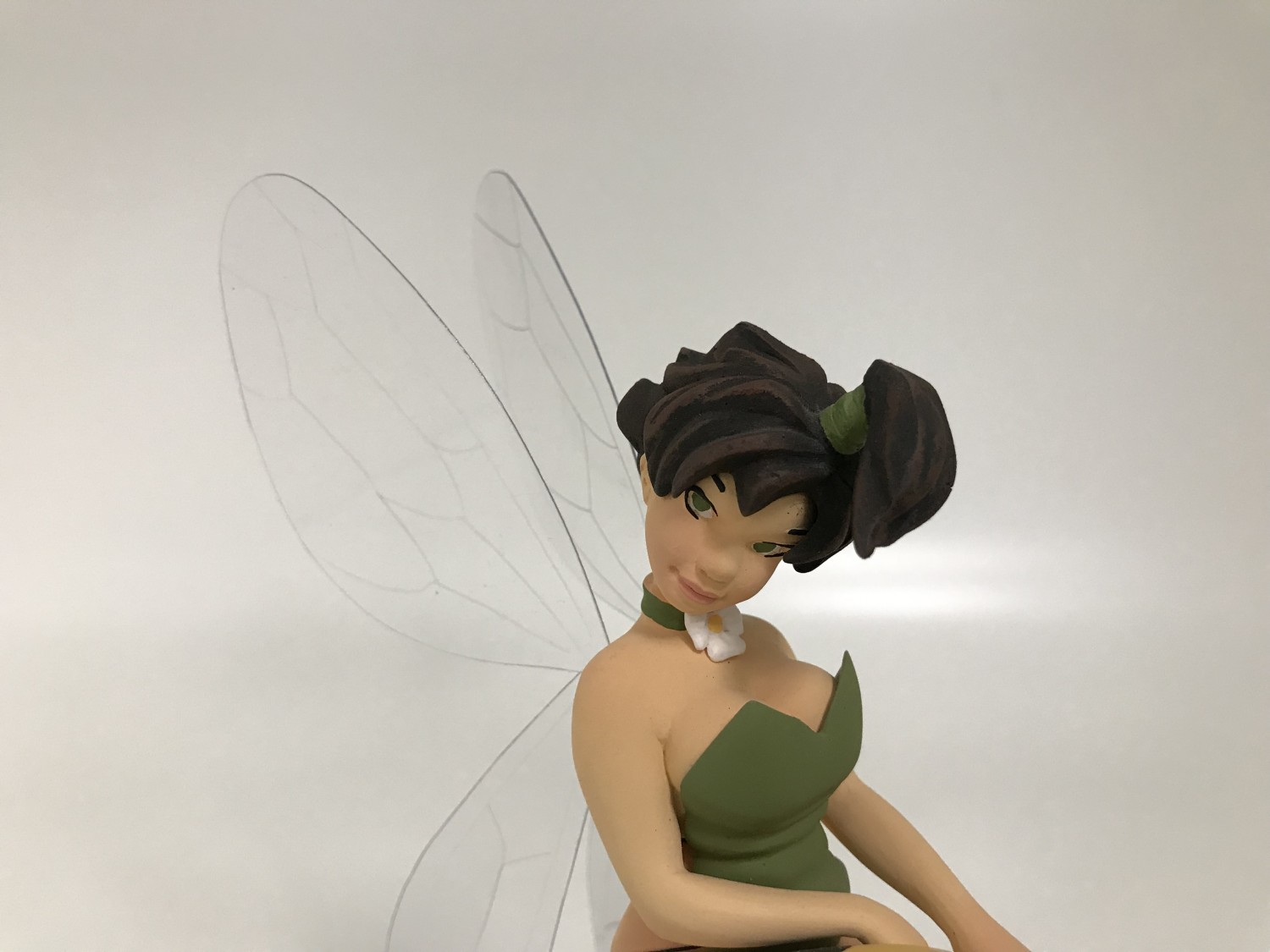 La fée Clochette à la feuille - Statuette résine 20 cm
