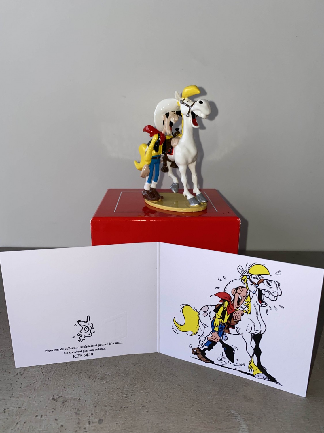 Lucky Luke et Jolly Jumper riant