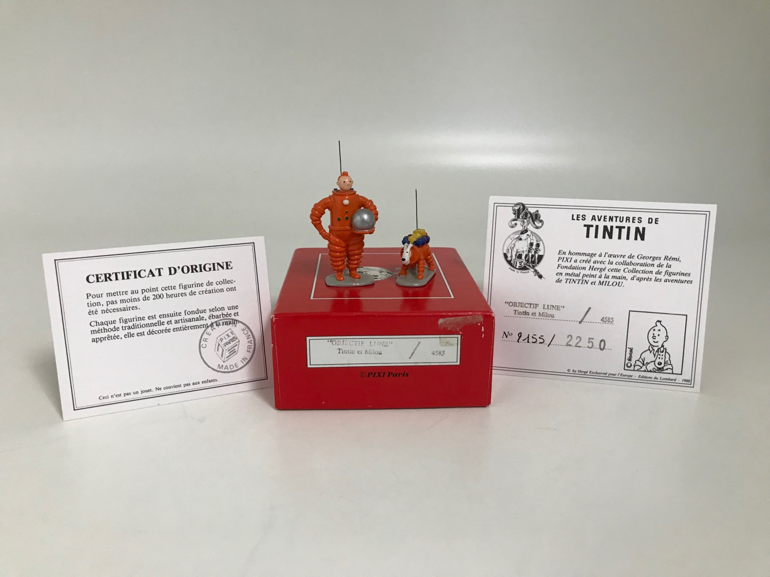 Tintin & Milou "Objectif lune" - Statuette métal
