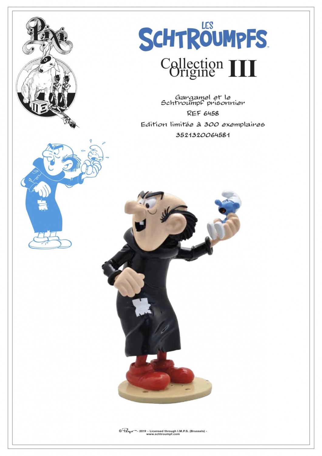 Gargamel et le Schtroumpf prisonnier