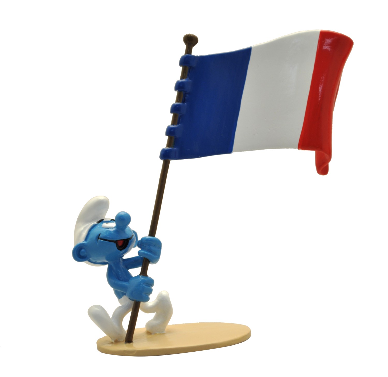 Le schtroumpf porte-drapeau français