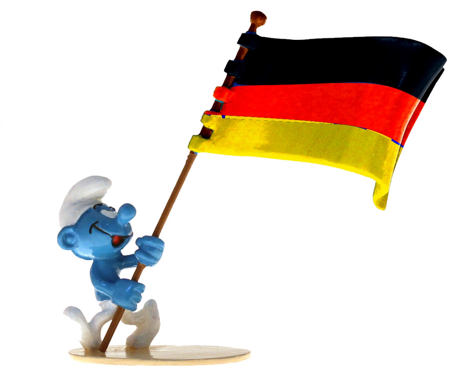 Le Schtroumpf porte-drapeau allemand
