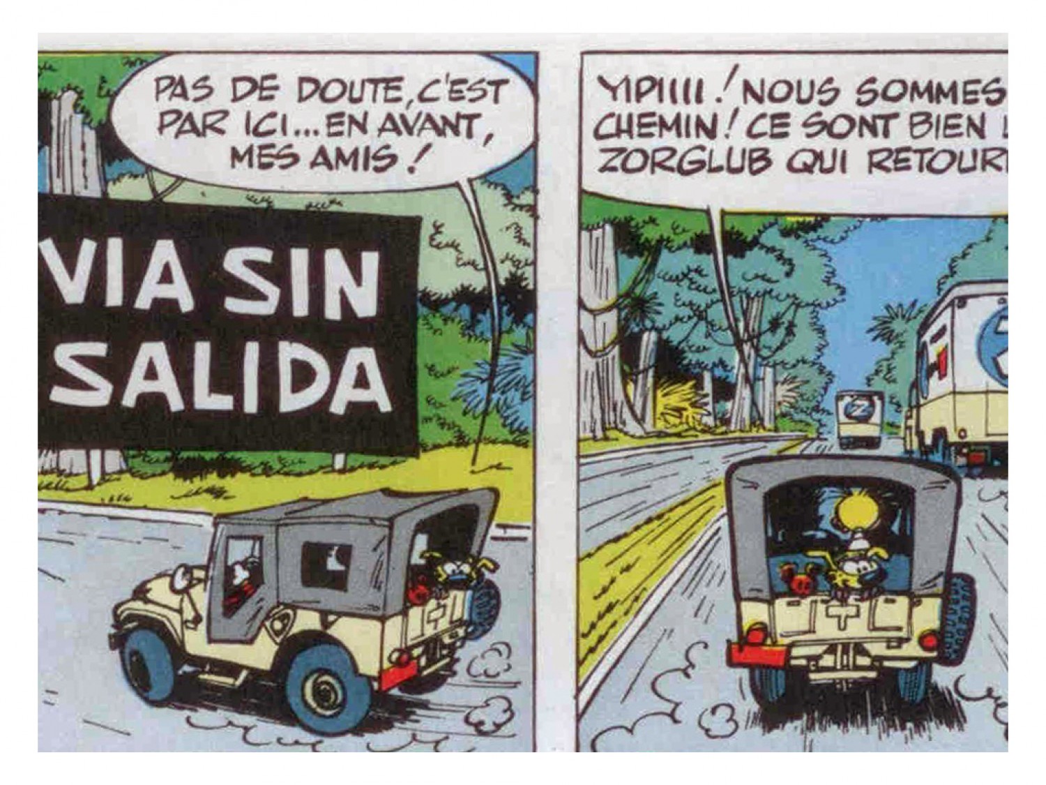 Spirou & Fantasio Jeep CJ5 1960 - véhicule en résine 30 cm