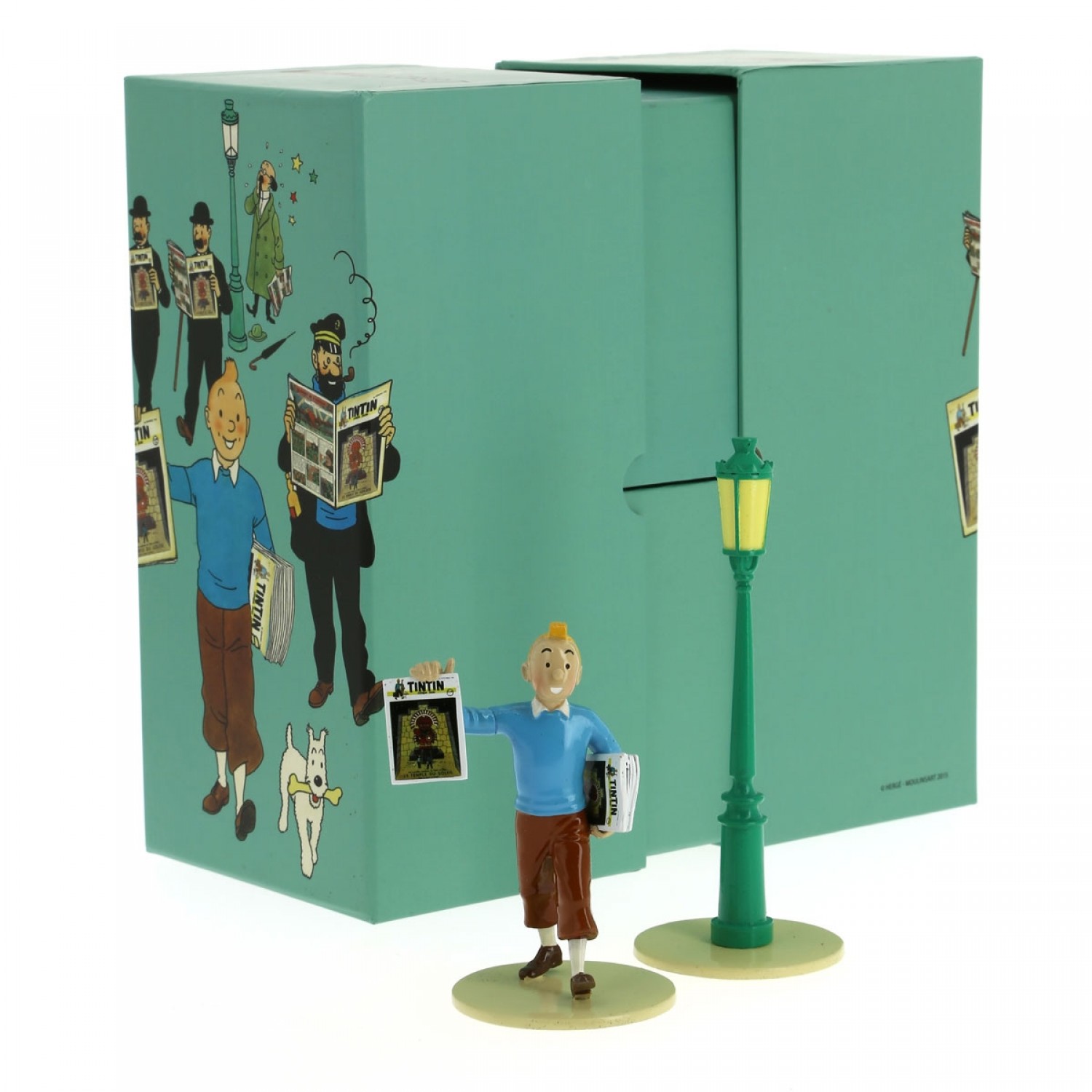 TINTIN: FUSEE - réplique résine 35 cm avec boîte décor, moulinsart (tintin),  moul46992