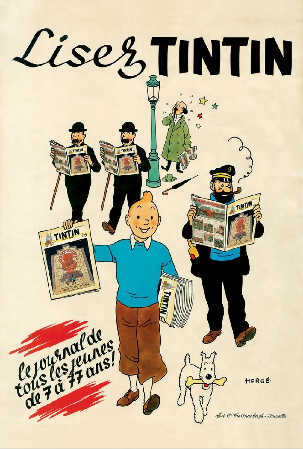 Tintin + réverbère